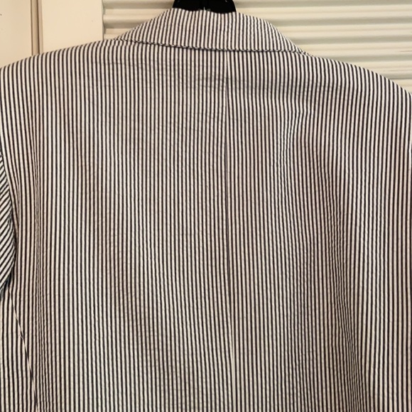 PENDLETON Grey Striped Seersucker Blazer Jacket - Picture 4 of 9